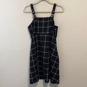 Hot Topic Black Plaid Jumper Mini Dress